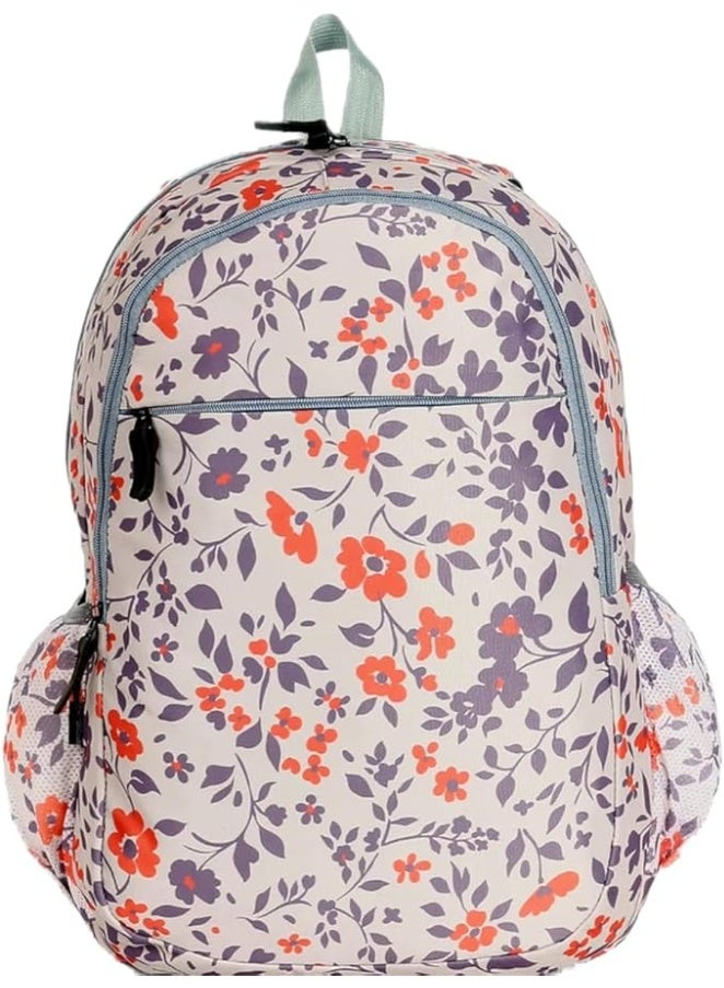 Force Backpack Unisex -floral pattern Orange - Image 1